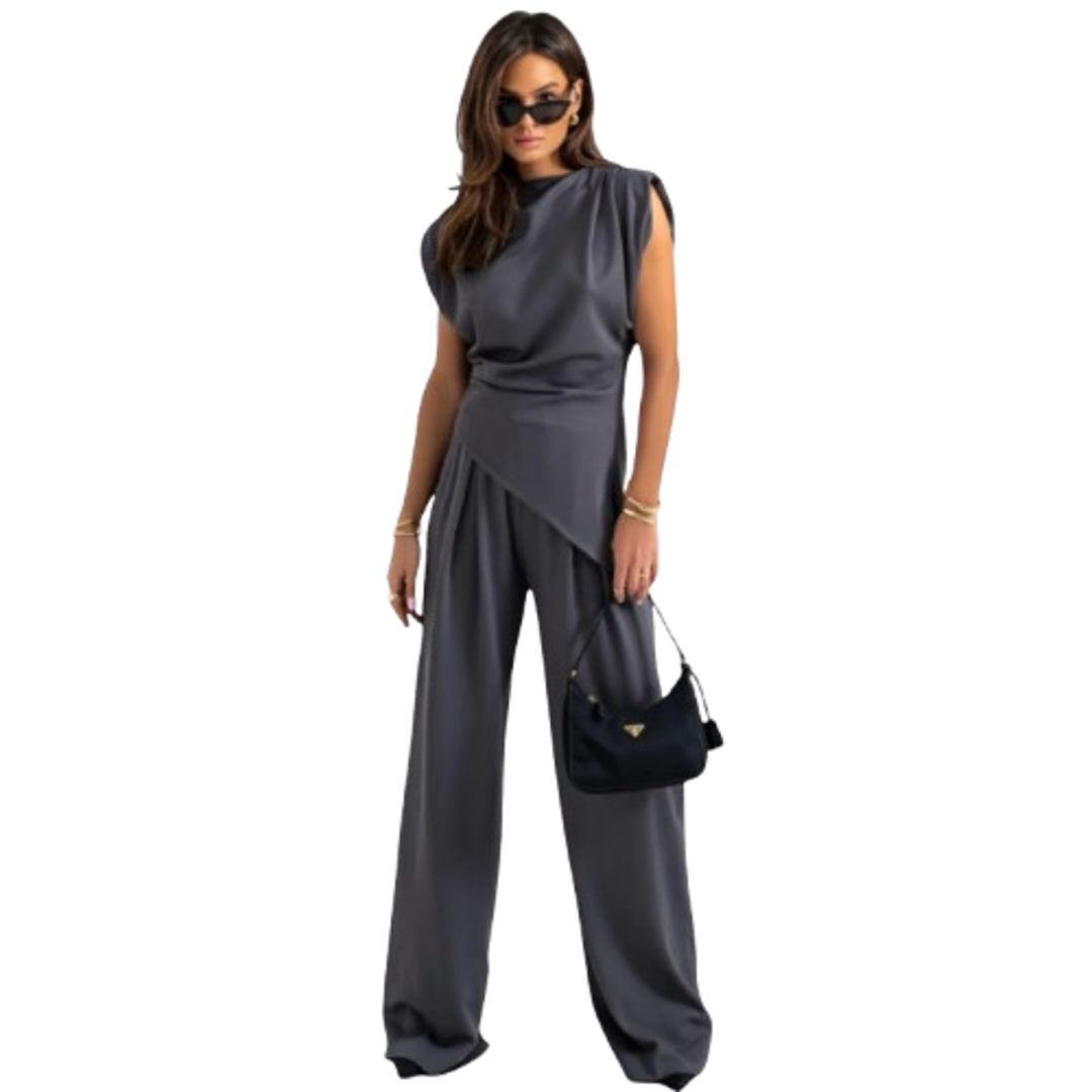 Sofia - Asymetrický komplet s drapovanými rameny