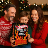 Horký výprodej - 50% SLEVA - Adventní kalendář Hot Wheels Muscle Toy Car - 24 DNŮ 2025