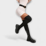 Lureva | Overknee boty s robustní podrážkou