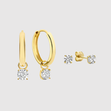 Elisa – Zlatý set náušnic s kameny „Larmes“