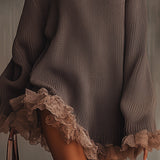 Anna - Svetrové šaty s volánky