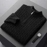 Deneb Cashmere Woven Half Zip