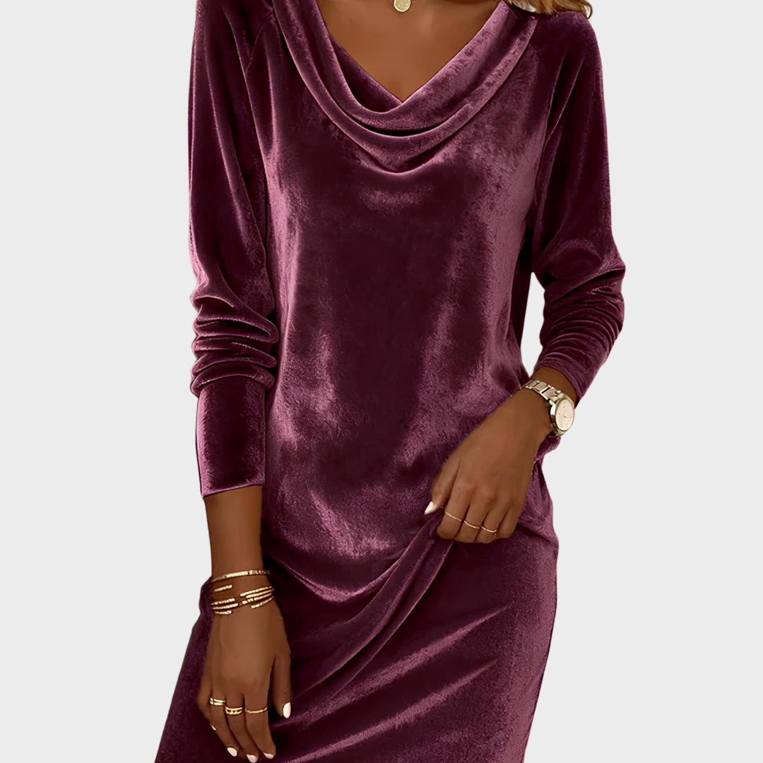 Fráňa - Volné sametové šaty