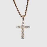Amélie – Elegantní zlatý náhrdelník s křížem z moissanitu