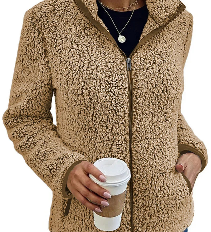 Vilibalda | Elegantní casual fleece bunda