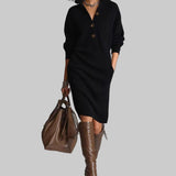 Scarlett | Elegantní zimní šaty s knoflíky