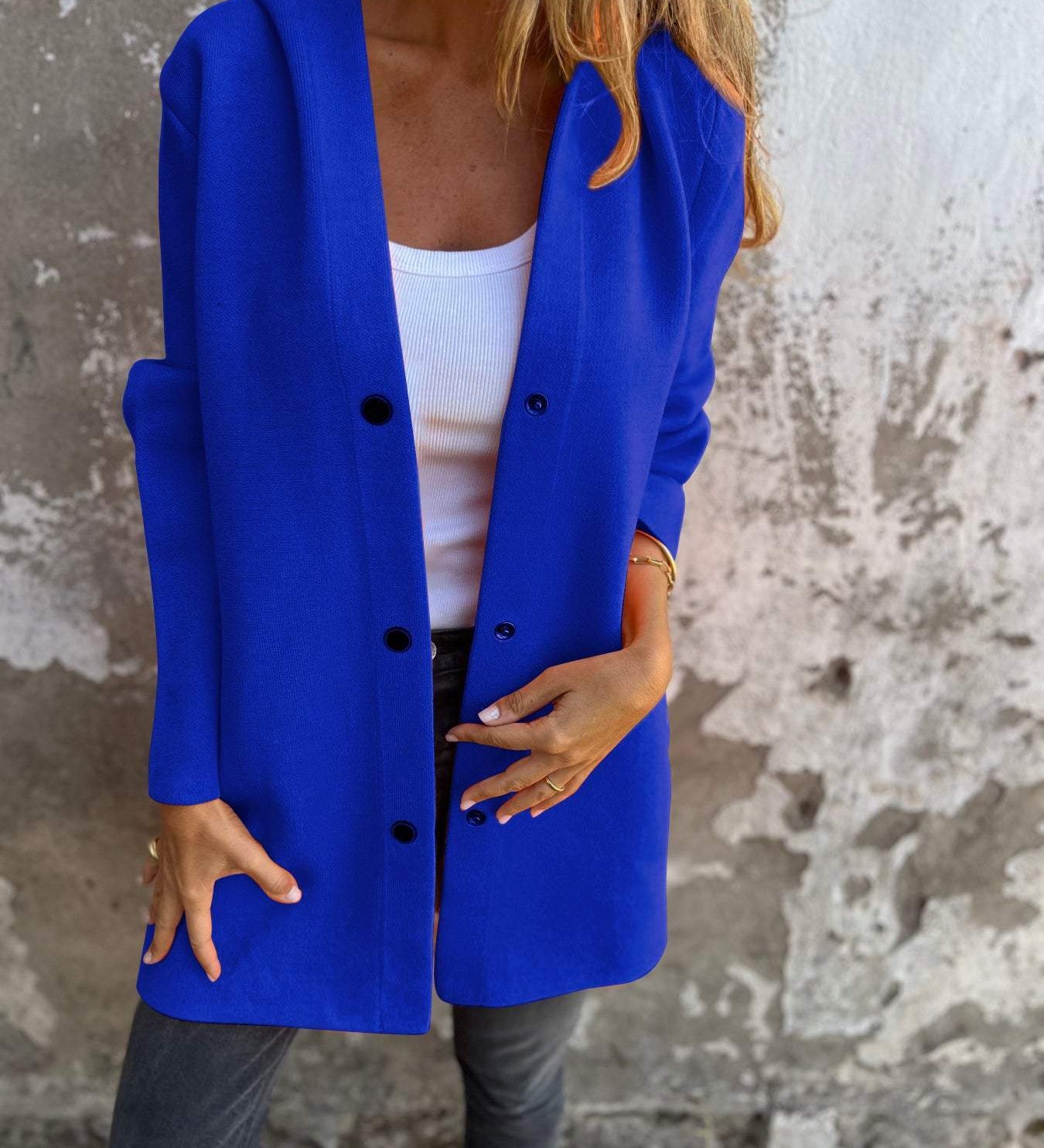 Adelina | Svetřík s knoflíky a kapucí