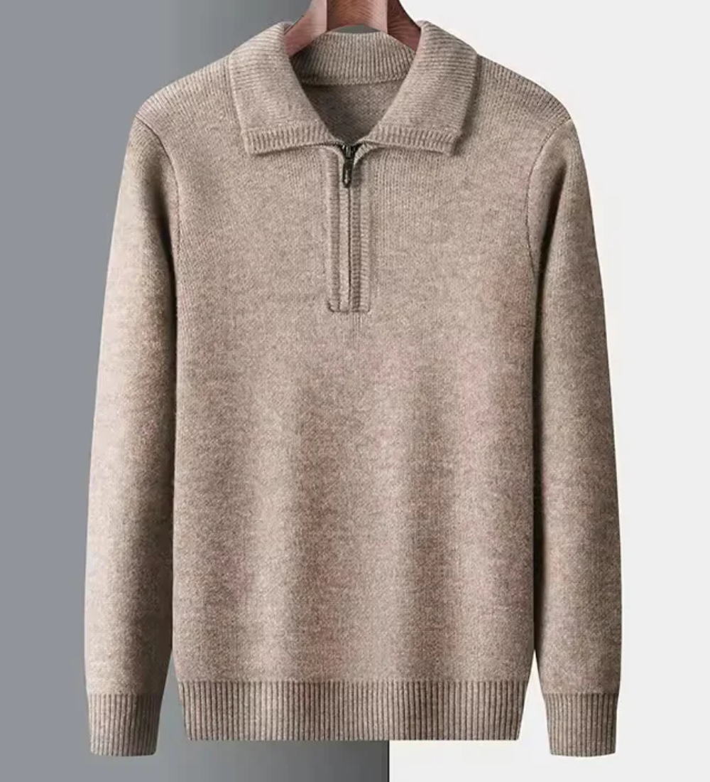 Gstaad Cashmere Quarter Zip Sweater