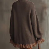 Anna - Svetrové šaty s volánky