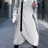 Hildegard | Šaty s kapucí a dlouhými rukávy s asymetrickým lemem