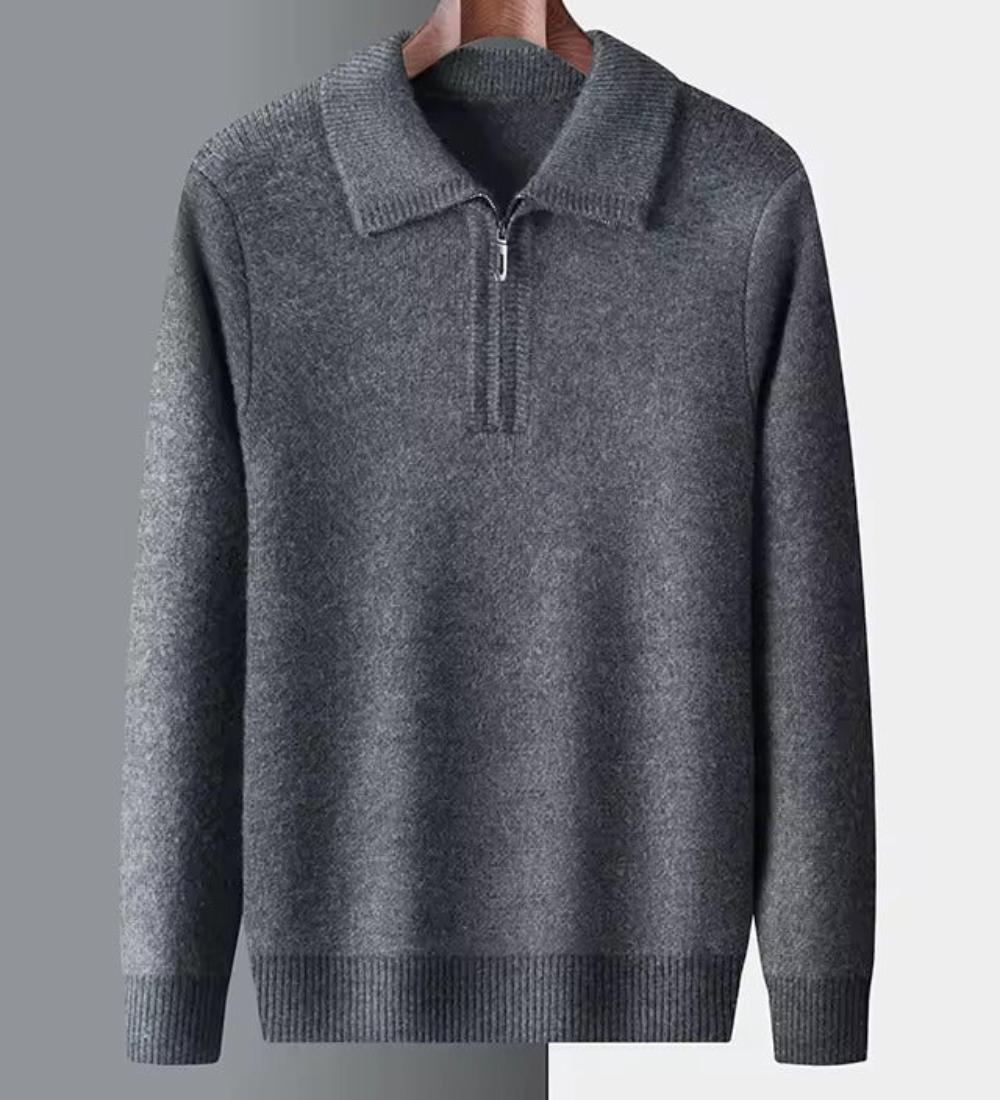 Gstaad Cashmere Quarter Zip Sweater