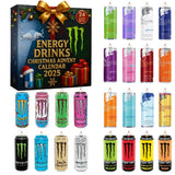 Adventní kalendář s plechovkami energetických nápojů 2025