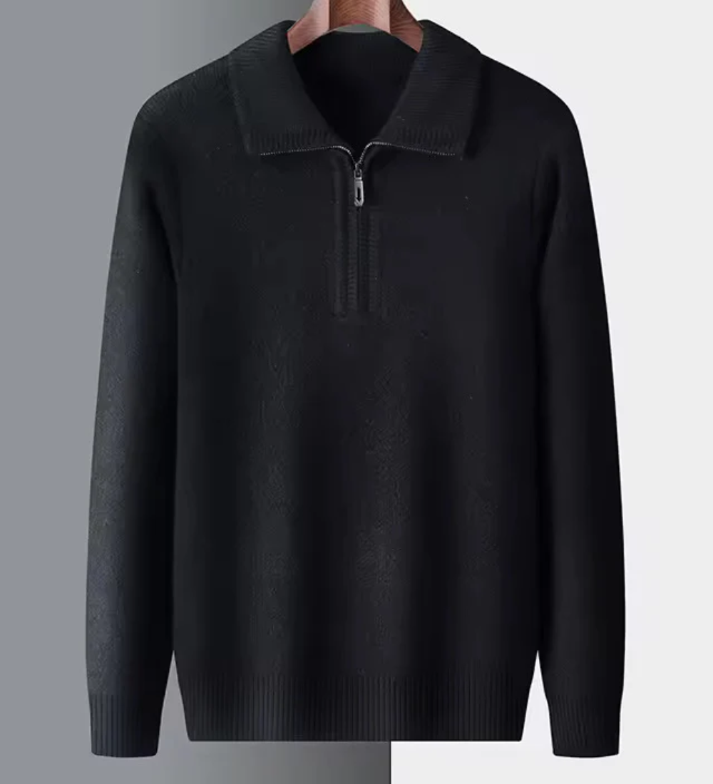 Gstaad Cashmere Quarter Zip Sweater