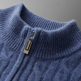 Deneb Cashmere Woven Half Zip