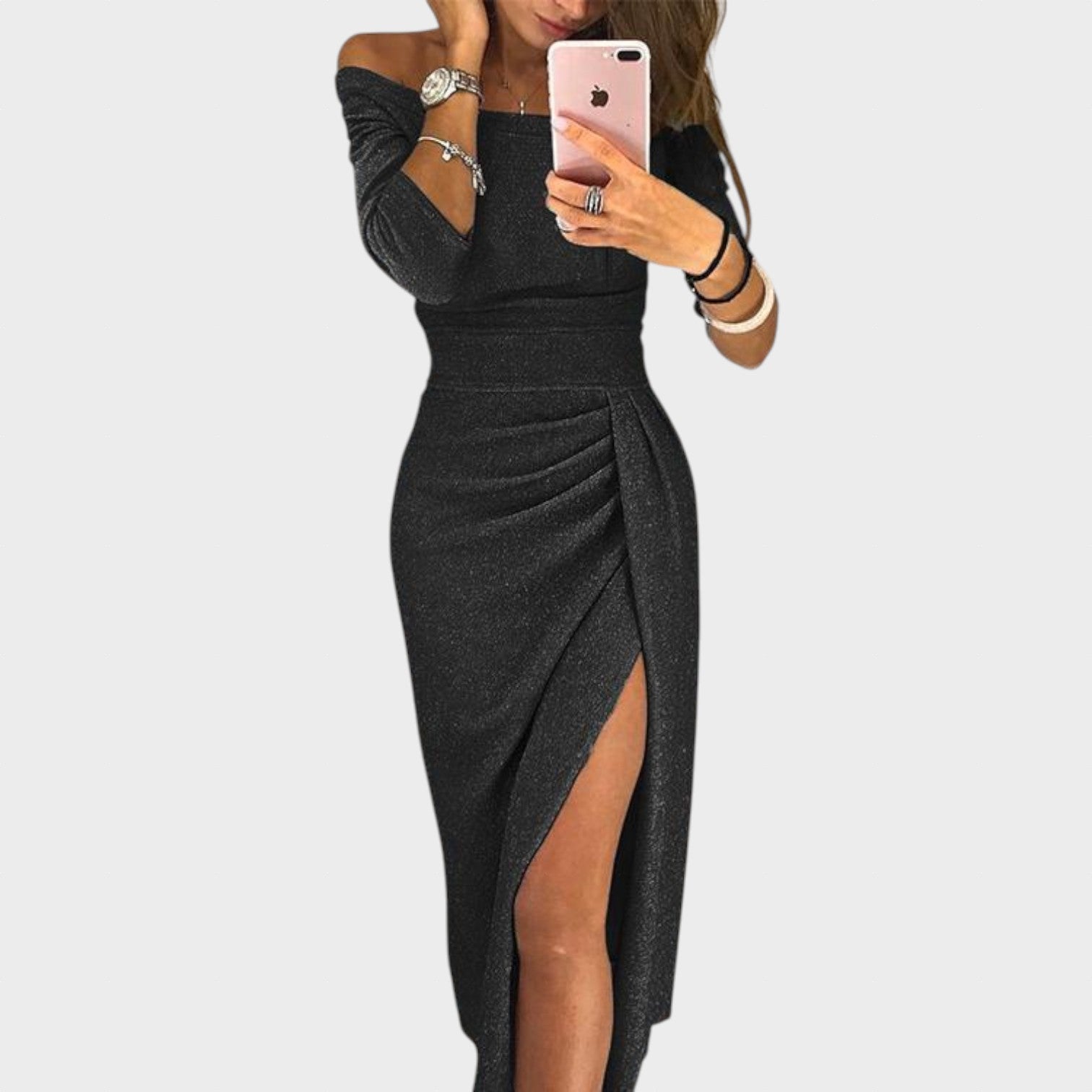 Ivana - Večerní šaty s odhalenými rameny