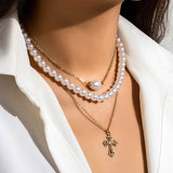 Perlový vícerozměrný náhrdelník