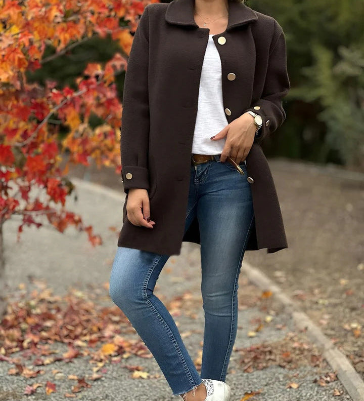 MOANA | Klasický oversize kabát s detaily v podobě mašlí