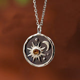 Boho náhrdelník Slunce Měsíc