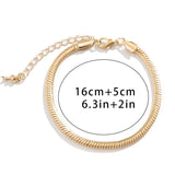 Plochý hadí kostní náramek