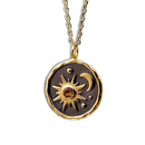 Boho náhrdelník Slunce Měsíc