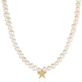 Náhrdelník s velkými perlami ve tvaru hvězdy