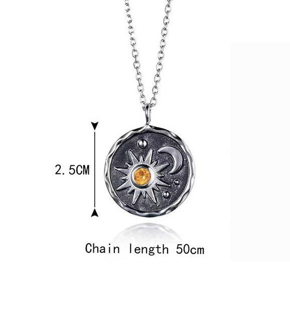 Boho náhrdelník Slunce Měsíc