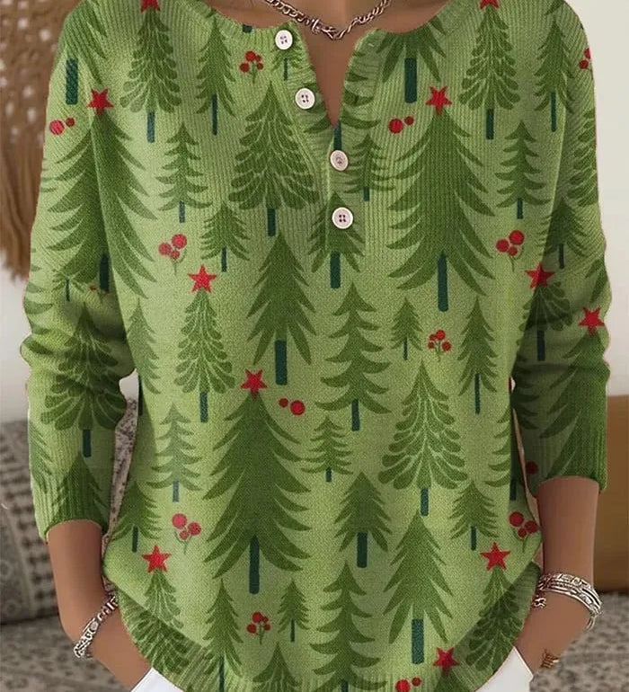 Ruby - vánoční svetr s knoflíky