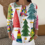 Violet - vánoční svetr s knoflíky