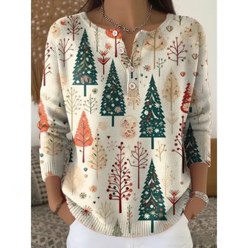 Brooke -vánoční svetr s knoflíky