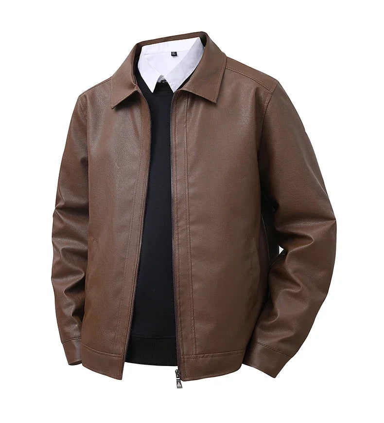 Elegantní Kožená Bomber