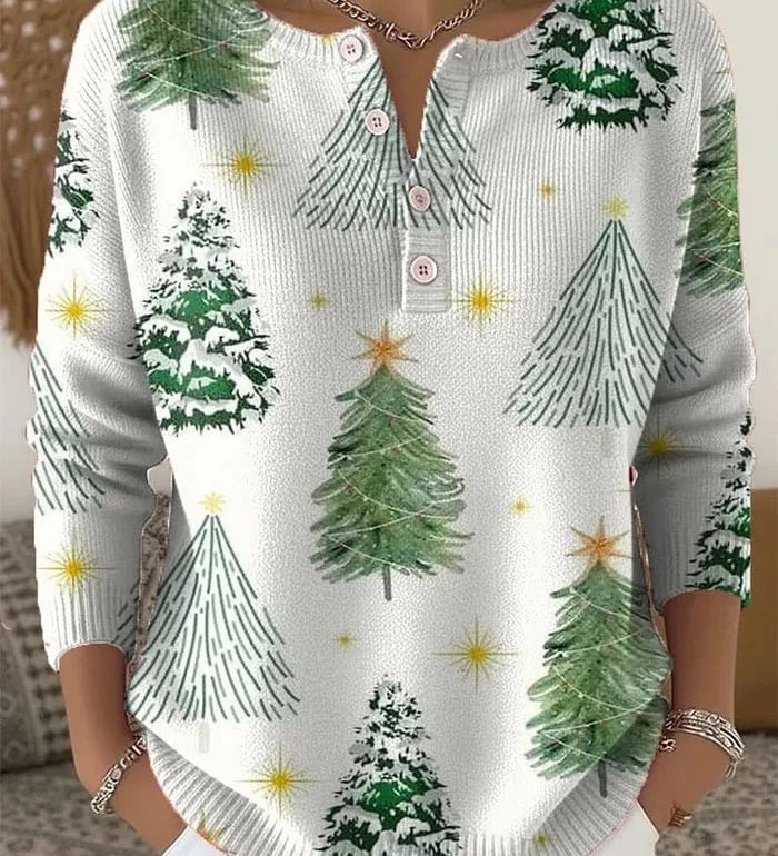 Ruby - vánoční svetr s knoflíky