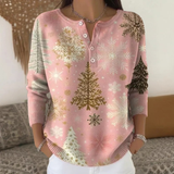 Violet - vánoční svetr s knoflíky