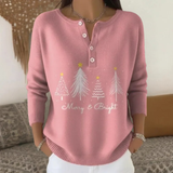 Violet - vánoční svetr s knoflíky