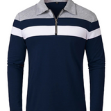 Elegant Stripped Zip Sweater