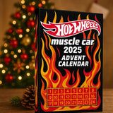 Horký výprodej - 50% SLEVA - Adventní kalendář Hot Wheels Muscle Toy Car - 24 DNŮ 2025