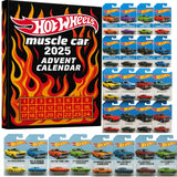 Horký výprodej - 50% SLEVA - Adventní kalendář Hot Wheels Muscle Toy Car - 24 DNŮ 2025
