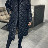 Ofira – Dvouvrstvý prošívaný kabát s leopardí podšívkou