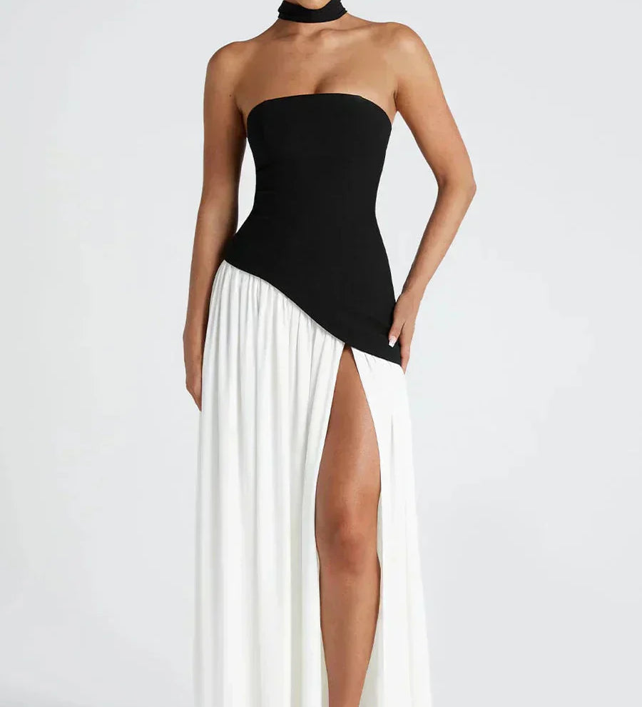 Maxi šaty s elegantním potiskem