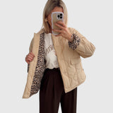 Noémie - Elegantní bunda s leopardími detaily