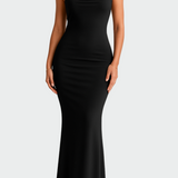 Šaty z hedvábí s odhalenými zády